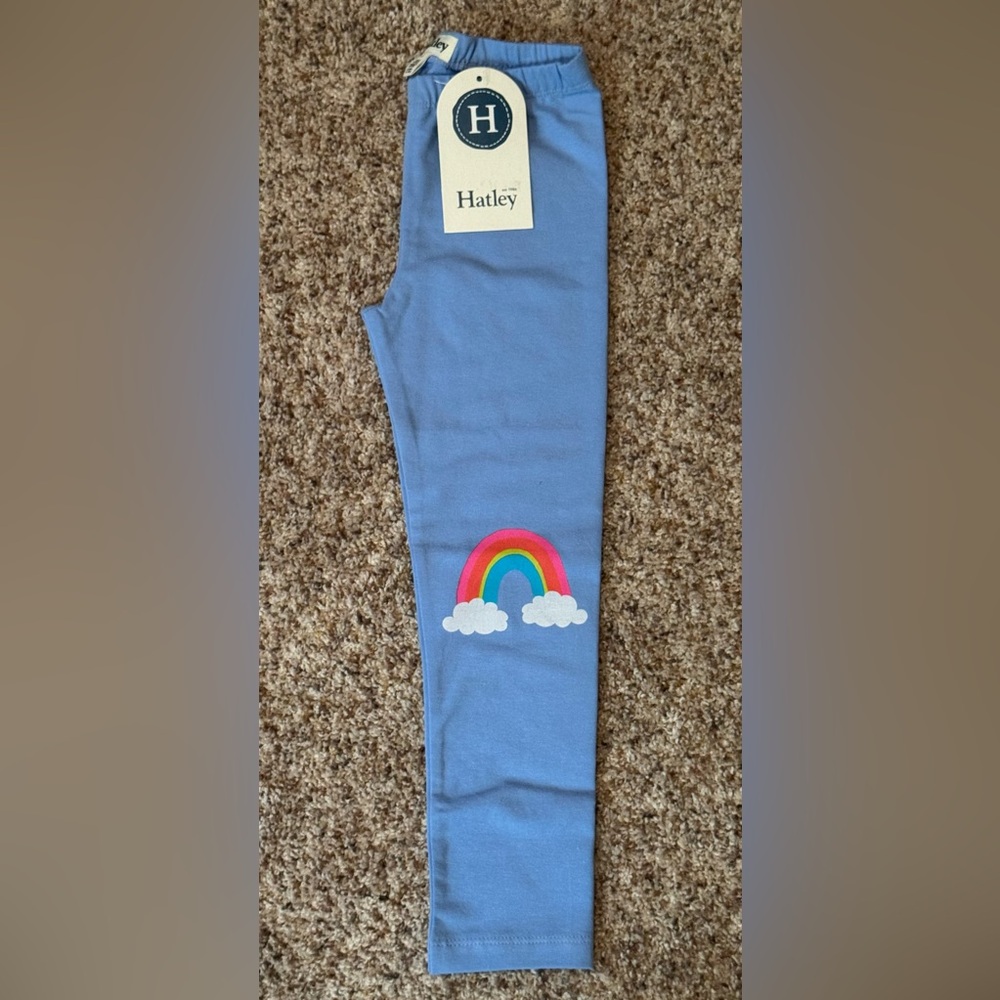 NWT Girls’ Hatley 4T Outfit “Have Fun” Rainbow Tee + Leggings - Picture 9 of 12